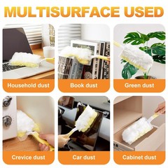 Disposable Electrostatic Duster for Cleaning, with 2 Handles & 24 Ct Yellow H…