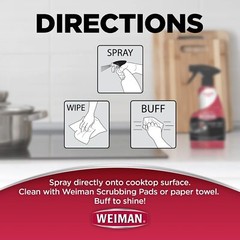 Weiman Cooktop Cleaner 2 Pack 12oz Streak Free Surface Safe with Towel