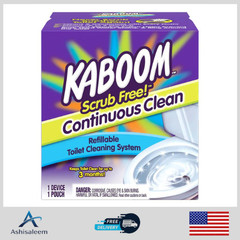 Kaboom Scrub Free Continuous Clean Toilet Cleaning System Kit