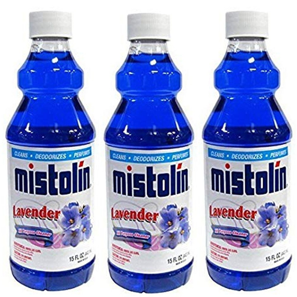 Mistolin 3 Pack General All Purpose Cleaning Solution Kit Lavender Scent 15 fl