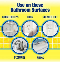 Scrub Free Total Bathroom Cleaner with OxiClean, Lemon Scent, 32 fl oz..