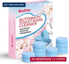 Toilet Bowl Cleaners – 12 Pack, Automatic Tank Tablets for Deodorizing & Descali