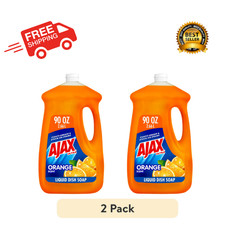 2 pack Ajax Ultra Triple Action, Dishwashing Liquid Dish Soap, Orange 90 fl oz