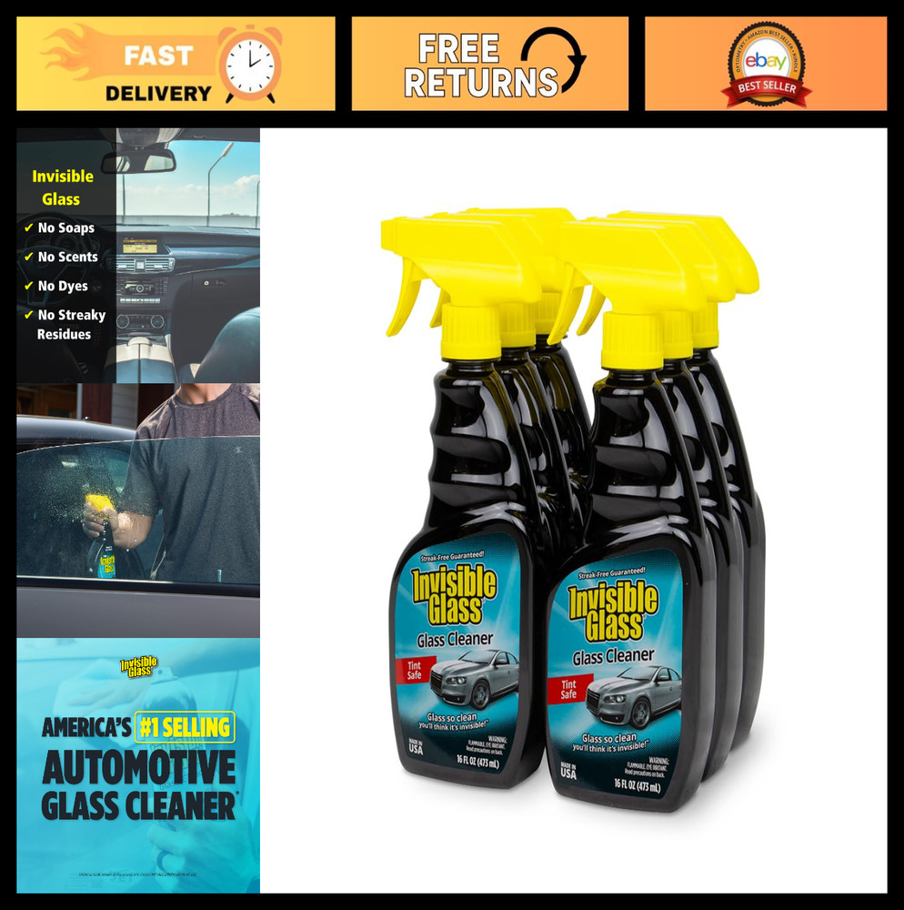 Premium Streak-Free Glass Cleaner Spray for Car Windshields & Home Windows – 16