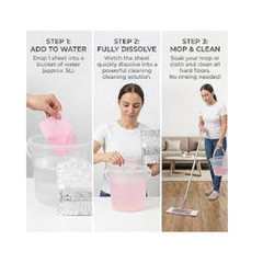Multi-Effect Floor Cleaning Sheets,100pcs Water-Soluble Floor Cleaning Sheets