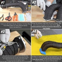 Cinta Termica Rollo Envoltura Rollo de envoltura Térmica de Escape, Negro