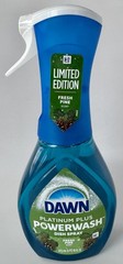 Dawn Platinum Plus Powerwash Dish Spray FRESH PINE Scent 16 oz Limited Edition