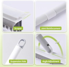 Grout Brush with Short/Long Handle Grout Cleaner for Tile Floors Shower Tile