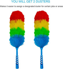 2 Pack Upgrade 19” Static Duster Beandable and Washable – More Fibers Bigger Hea