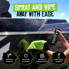 2In1 Exterior Boat Cleaner & Protectant Spray | Water Spot Remover with Sio2 Cer