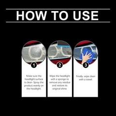 Headlight Lens Cleaner Kit Polish Restorer Oxidation Remover Car Care