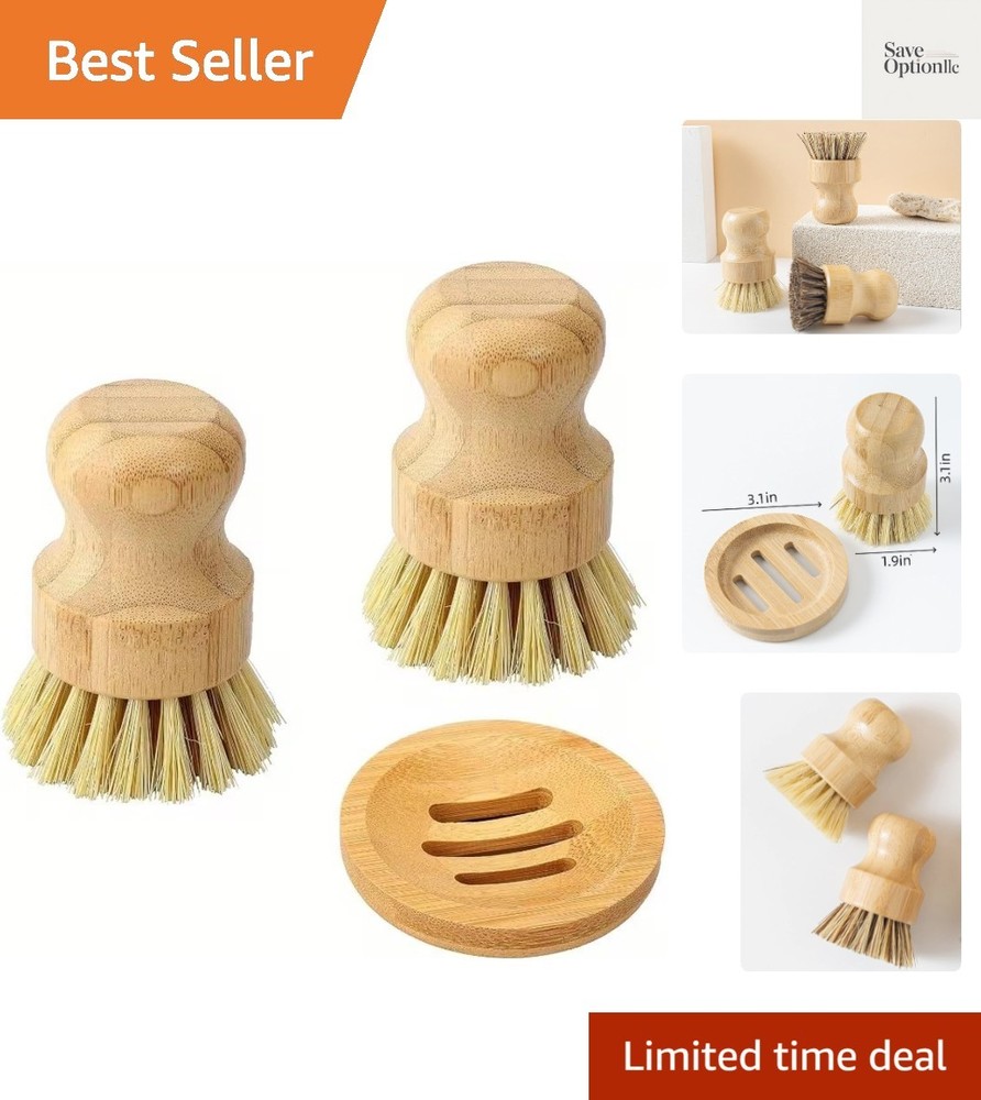 3-piece Set of Kitchen Cleaning Brush, dishwashing Brush, with a Circular Hol…
