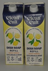 2-Pack Dish Soap Liquid Refill 32 fl oz Plant Based Cleaning Power Pack
