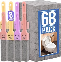 68 Pack Pumice Stone Scouring Sticks with Universal Handles