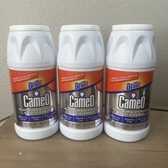 Brillo Cameo Non-Abrasive Aluminum Stainless Cleaner Less Fingerprints Lot of 3