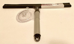 INTERDESIGN 12″ Rust Proof Black/Silver Aluminum Squeegee w/Suction Cup