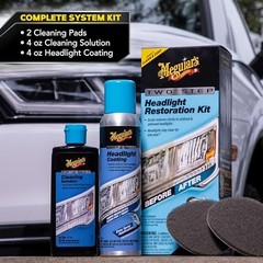 Meguiar’s Two Step Car Headlight Restoration Kit, 2- Step Headlight Kit