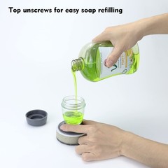 Dish Brush With Soap Dispenser Kitchen Scrub Brush For Dishes Pots Pans Sink Cle