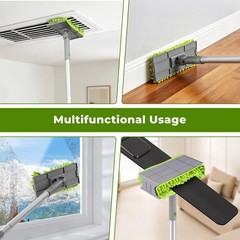 Ceiling Fan Cleaner Duster with 77″ Pole, 4-in-1 Microfiber & Chenille Tool, Ben