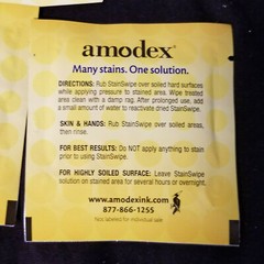 Amodex – Non-Toxic – Ink & Stain Remover & Stain Wipe Set – Brand New