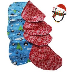 Eco Friendly All Purpose Cleaning Cloths Handmade Reusable Penguin Snowflake