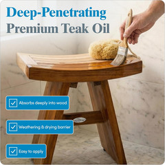 Care Kit – Premium Teak Oil, Teak Wood Cleaner & Brightener, 16 Oz Each – Cleans