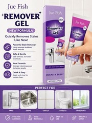 Jue Fish New Formula Gel Stain Remover for Bathroom, Quick & Easy, 90g