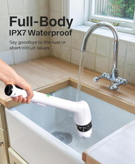Electric Spin Scrubber, New Full-Body IPX7 Waterproof Bathroom Cleaner Brush, Sh