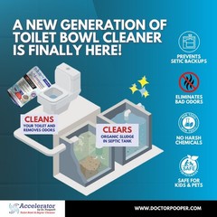 Dr. Pooper Toilet Bowl Septic Tank Cleaner—Powerful Stain Remover Odor Elim…