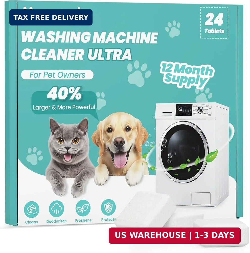 Uproot Clean Washing Machine Cleaner Tablets – 24 Pack for a 12 Month Supply. Fo