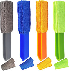 4 Pack Blinds Duster Window Blinds Cleaner 4 Microfiber Sleeves Cleaning Tools