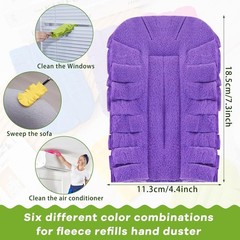 12 Pcs Duster Refill Reusable Fleece Duster Refills Feather Flat Dusters Mult…
