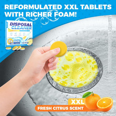 Garbage Disposal Cleaner and Deodorizer Tablets – 24 Pack, Powerful XXL Foaming