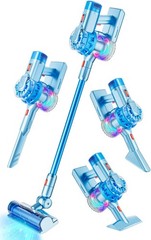 Kids Toy Vacuum Cleaner with Suction Lights and Sound 4-in-1 Cleaning Set for