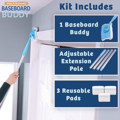 Baseboard Buddy | Lightweight Home Cleaning Essential, Buddy, Blue