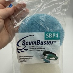 Black & Decker Scum Buster Refill Scrub Pads SBP4 (2 White & 2 Blue Pads) NEW!