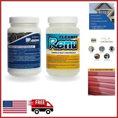 Vinyl Renu Siding Restorer Sample Kit with Cleaner for Outdoor Surfaces