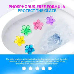 Toilet Gel 1Pc/12 Count Toilet Bowl Gel Stamp 6 Kinds of Scent Toilet Cleaner Ge