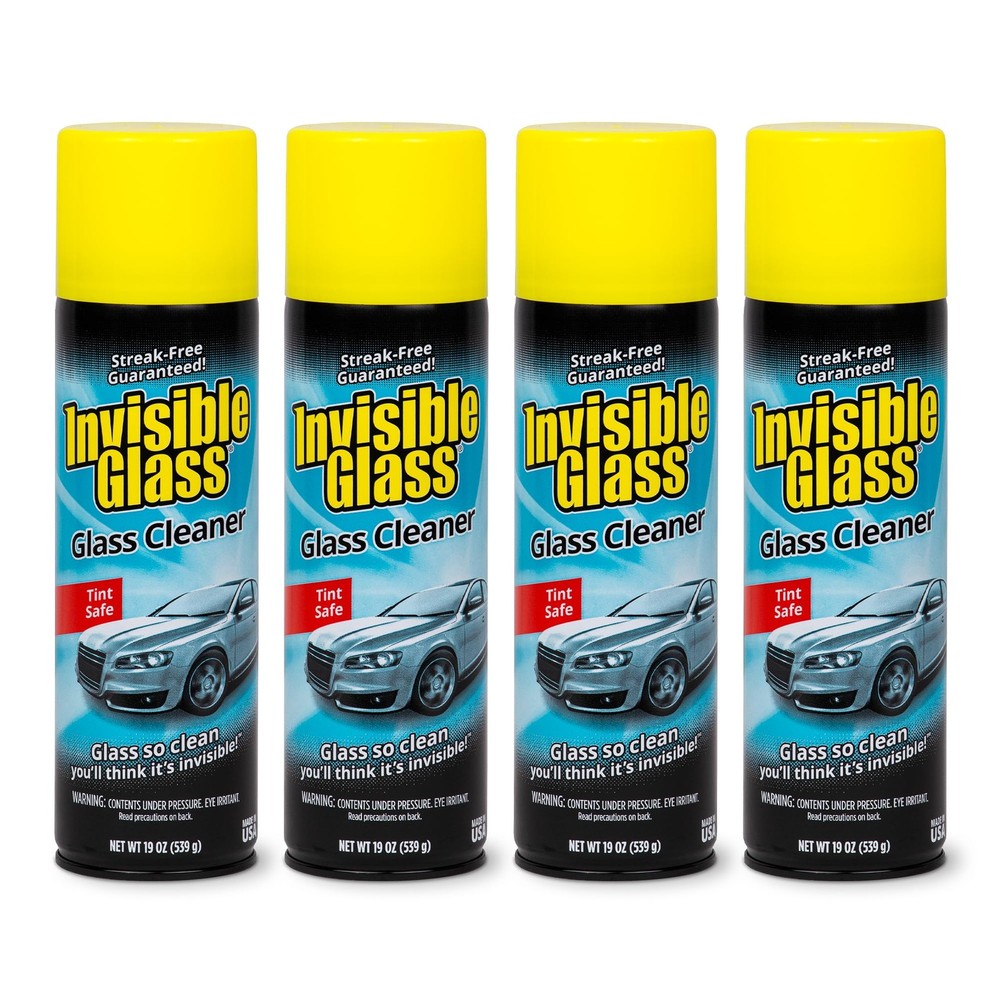 91164-4PK Premium Aerosol Glass Cleaner Spray for Car Windshields and Windows…