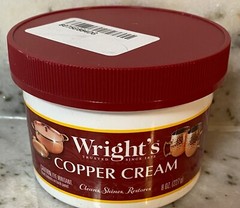 Wright’s Copper, Brass Cream Cleaner Polish Gently Cleans Removes Tarnish 8oz