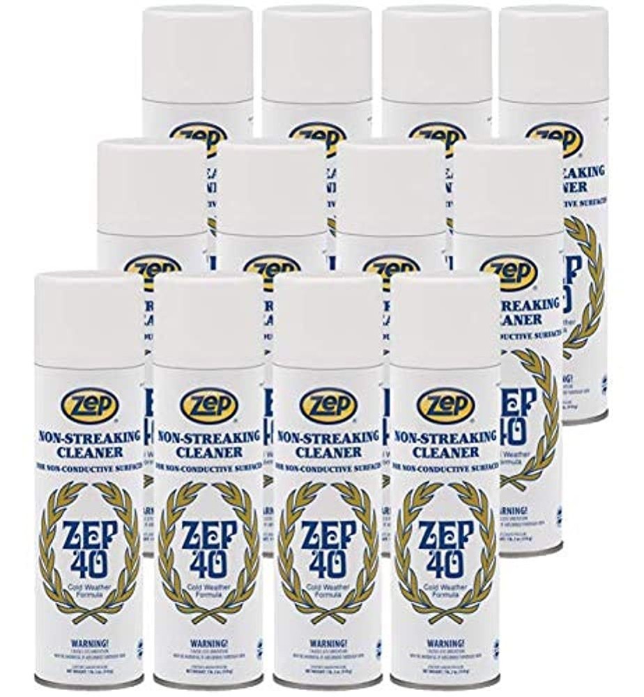 Zep 40 Non-Streaking Cleaner – 18 oz (Case of 12) 14401 – Heavy-Duty Foaming