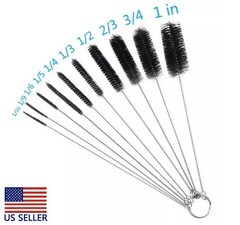 10-Pack Nylon Straw Cleaning Brushes–Stainless Steel Wire Drink Pipe Cleaner Kit