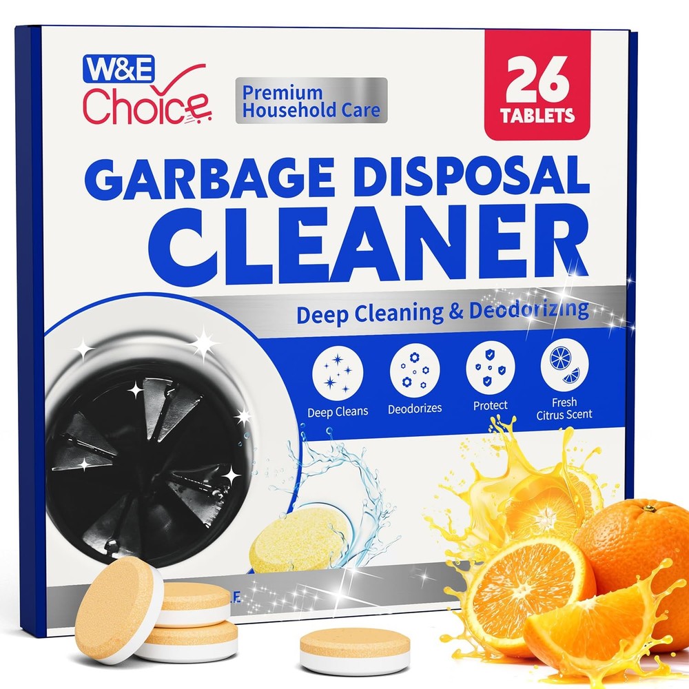 Garbage Disposal Cleaner and Deodorizer Tablets – 26 Pack, Powerful XL Foamin…