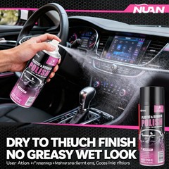 450ml 3X Car Interior Polish, Car Interior Detailer and Cleaner Quick Shine Safe