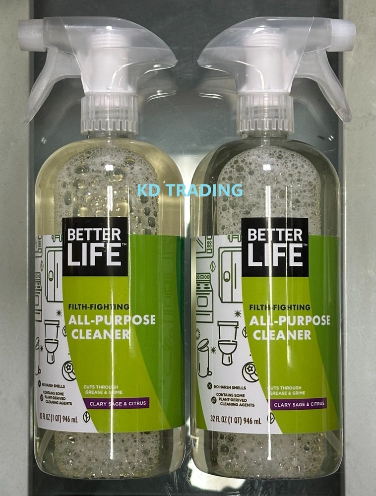 (2-Pk) BETTER LIFE All-Purpose Kitchen Odor Refresher Cleaner CLARY SAGE CITRUS