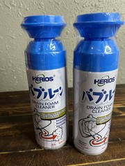 2 Pack HERIOS Drain Foam Cleaner 450 mL Foaming Drain & Sink Cleaner Japan