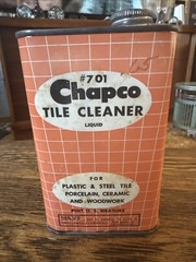 Vintage 701 Chapco Tile Cleaner 1960s Partial Full Retro Label Chicago USA