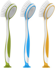 MR.SIGA round Dish Brush, Size: Dia 5.5 X 25Cm – Pack of 3