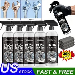 Iron Eraser Rust Remover Spray, Car Wheel Paint Brake Dust Fast Cleaner 120ML US