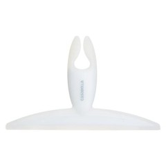 10 Inch White Silicone Shower Squeegee with Ergonomic Handle Clip On Design
